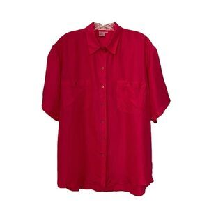 Women's Red Button Down Shirt